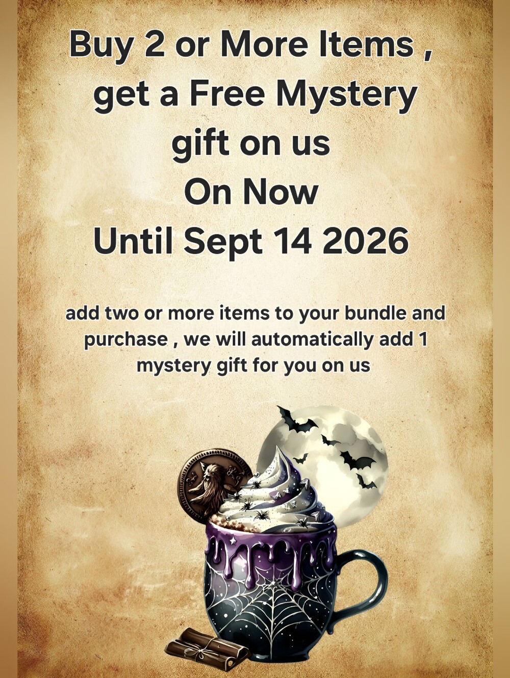 Our Sale Starts Today Buy 2 Or More Items And Get A Free Mystery Gift On Us